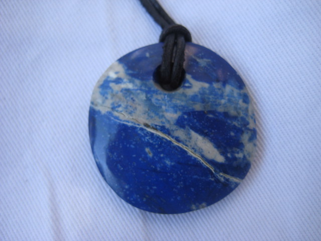 Lapis Lazuli Pendant royal virtues, truthful communication, inner vision 3482